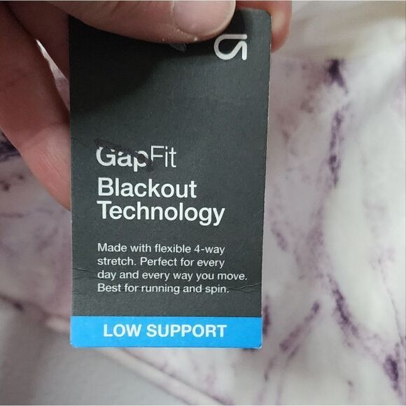 GapFit Blackout Low Support Sports Bra NWT Small A Few Marks In Fabric In Photos - Picture 5 of 11